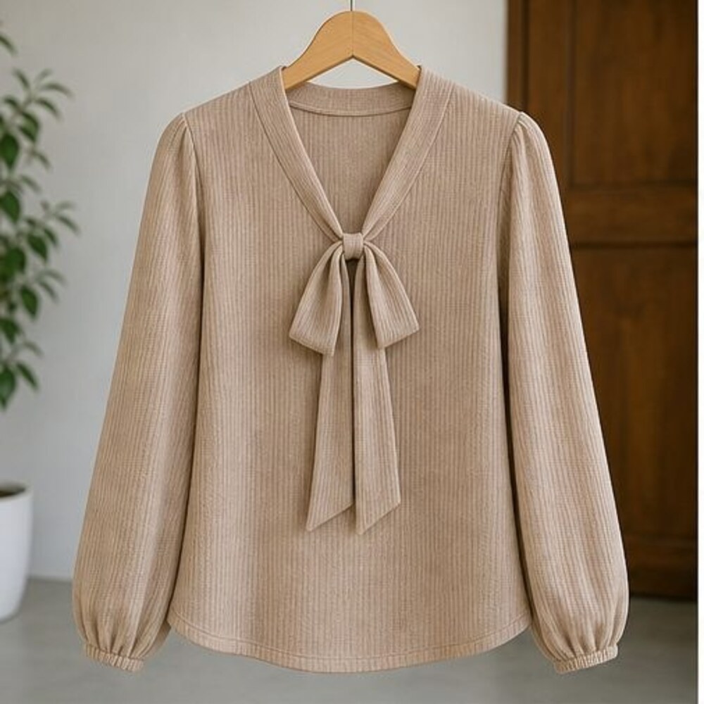 Blue Puff Sleeve Top